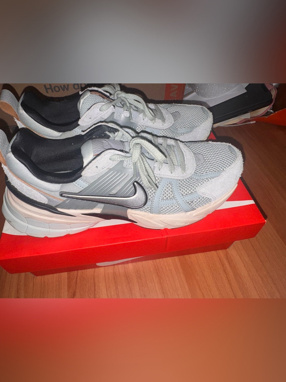 Nike Light Blue Suede Sneakers with Silver Swoosh, Sorry No Box